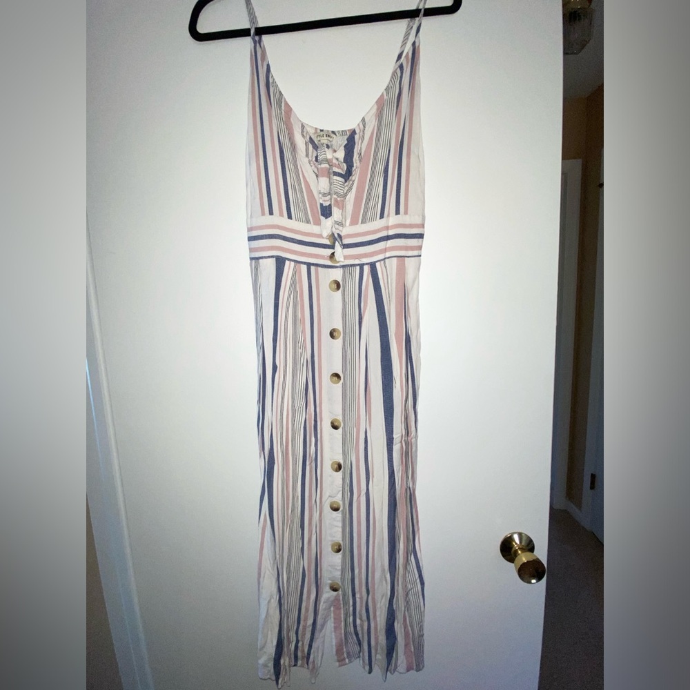 Striped Button-Down Sundress
